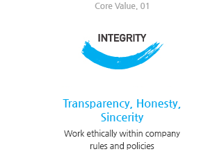Core Value. 01 : INTEGRITY